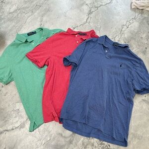 3 large Polo by Ralph Lauren golf polo shirts for 1 amazing price. 25.00 total